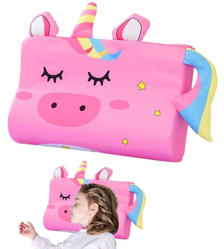 KBIBCK Schlummerkids Kissen,Calmly Kinderkissen, Atmungsaktiv Calmly Kinderkissen,Schlummerkids Ruhiges Kissen für Kinder,Ergonomisch Schlummerkissen Kinder für Besseren und Gesünderen Schlaf (Rosa)
