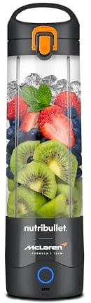 Nutribullet Portable x McLaren F1 Team - Mixer, kabelloser Smoothie Maker mit Akku, 475 ml Tritan Becher, USB-C, To-Go Deckel, Kompakt, leicht, Grau (NBP003GO-MC)