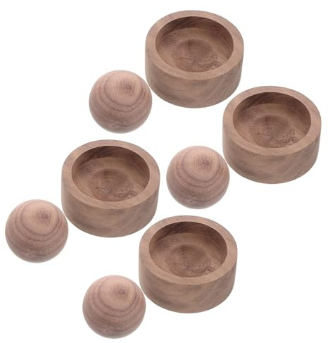 Yardenfun Holz Diffusor für Ätherische Öle 4 Stück Tragbar Nachfüllbar für Auto und Büro Natürlicher Aromadiffusor