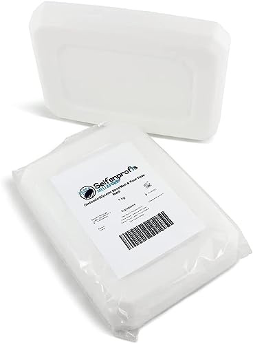 Seifenprofis - Glycerinseife Weiß 0,9kg (SLS+SCS-frei) - Rohseife Seifenbasis 100% vegan zum Seife gießen