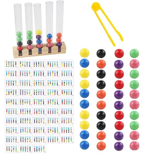 Jeu De Tri De Perles Pour – Ensemble De 48 Tubes À Essai À Clips De Couleur Assortie, Jouet De Développement De La Motricité Fine, Outils Sensoriels D'ergothérapie | Activité Éducative D'appre