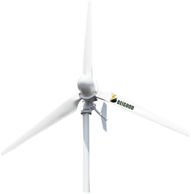 Turbina Eolica Generatore eolico orizzontale a energia libera da 1000 W. a basso numero di giri. Progetto for uso domestico ad alta efficienza. Barca agricola(24V)