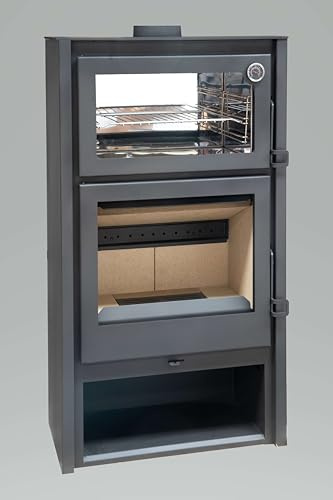 Estufa de Leña de Acero con Horno FORNO L de 7,4 kW y Salida Superior de 150 mm
