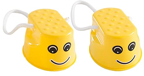 AsrMyjcx Sprungstelzen Stelzenlauf Kinder Balancespielzeug Koordinationstrainingsgerät Zur Steigerung von Beweglichkeit Motorischem Spaß für Outdoor Rollenspie, GELB