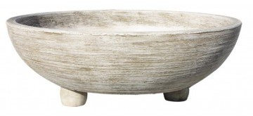 AnaParra Jardinera Redonda Moderna en hormigón aligerado para Exterior Mediterraneo 100X34cm. Natural Musgo Verde