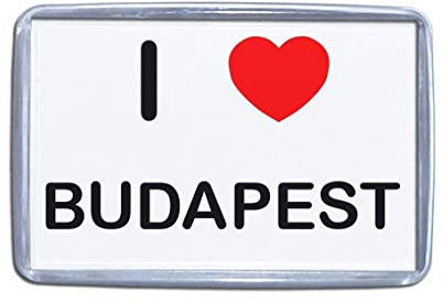 I Love Budapest - Kleiner Plastikkühlraum-Magnet