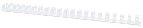 OFFICE PRODUCTS 20241915-14 Plastikbinderücken 100 Stück DIN A4 19mm (165 Seiten) Binderücken Bindungskämme Plastikbindung | Kunststoff | Farbe: Weiß