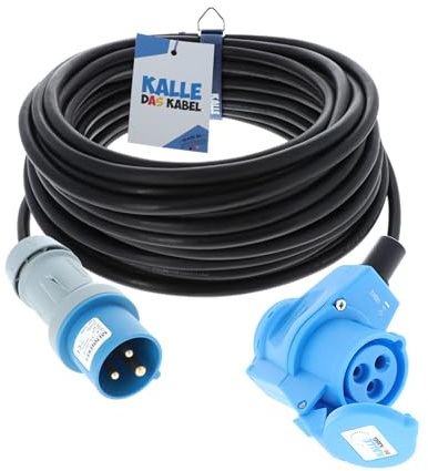 KALLE DAS KABEL CEE-Verlängerungskabel mit Winkelkupplung H07RN-F 3G 1,5 mm² 5 m