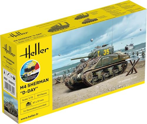 Heller 1:72 Gift Set - M4 Sherman D-Day