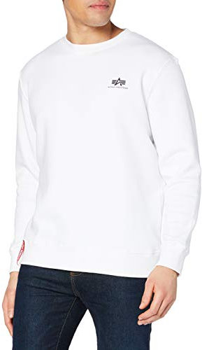 Alpha Industries Basic Sweater Small Logo Sweatshirt für Herren White