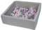 Velinda Piscine a balles pour Enfant, Dimensions: 90x90 cm, Aire de Jeu + 150 balles (Couleurs des balles: Perle, Rose Clair, Gris)