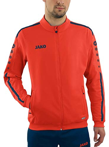 JAKO Kinder Polyesterjacke Polyesterjacke Striker 2.0, chili rot/weiß, 128, 9319