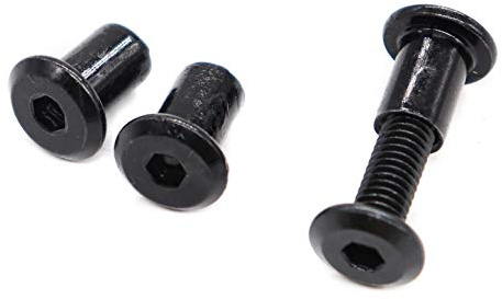 binifiMux 10-Pack Hex Socket Cap M6x15mm Black Bolts Connecting Cap Nuts Set for Furniture Beds Cupboard