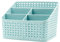 Fai Top Aufbewahrungskorb, Kosmetik Box, Organizer, Kunststoff, Aufbewahrungsbox für Schreibtisch, Büro, Schlafzimmer, Arbeitsplatte, Zuhause, Plastik, blau, 5 Grid