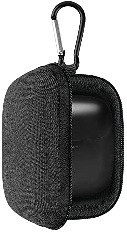 Geekria Shield Earbuds Case Compatible with JBL Wave Beam 2, Live Buds 3, Flex 3, TUNE 220TWS, Live Pro 2, Vibe Beam, Replacement Hard Shell Travel Carrying Bag (Black)