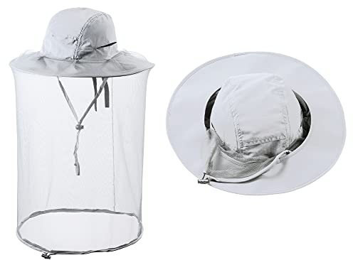 ZffXH 1/2 Pcs Moskitonetz Hüte mit Netz, Gesichtsnetz, Sarifi, Wandern, Sonnenschutzkappe, Imker