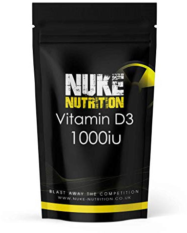 Nuke Nutrition Vitamin D3 Tablets 1000iu | 120 Tablets | Vitamin D High Strength | Vitamin D Tablets | Easy Swallow Vitamin D Supplement for Adults | Maintain Ultra Strong Immune System, Bones & Teeth