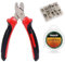 Fishing Crimper Tools Sleeves Set Stainless Steel Fishing Pliers 300 Crimp Sleeves in 7 Different Sizes (A)