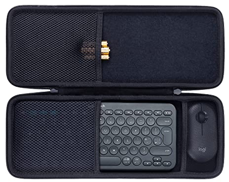 co2CREA Hard Travel Case for Logitech Pebble 2 Combo Pebble Keys 2 K380s /K380 Multi-Device Wireless Keyboard and Pebble Mouse 2 M350s /M350 Mouse Combo, Case only