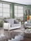 Dmora Pablito, Ecksofa aus Kunstleder und Stoff, Wohnzimmer-Sofa mit Click-Klack-Öffnung und wendbarer Halbinsel, 163 x 84 x 91 cm, Weiß und Grau
