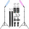 2 Pack RGB LED Video Light Wand, LUXCEO Photography Studio Lighting Kits with 29 to 81 Tripod & Remote Control, Dimmable Photography Light Stick 36 Colors 3000K-6000K