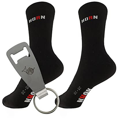 mugesh Geschenkset Musiker - Socken mit Instrument und Flaschenöffner-Schlüsselanhänger