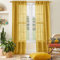 Retro-Vorhänge, 244 cm lang, Mid-Century-Modern, lichtfilternde, halbtransparente Fensterpaneel-Vorhänge, 2er-Set, Gold-Senfgelb