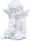 Hapivida Cherubs Angels Figur 5,5 × 6 cm Weiß Harz Engels Figuren Deko Engel Figur Cherub Statue Entzückende Schutzengel Skulptur für den Innen und Außenbereich Heimdekoration (#2)