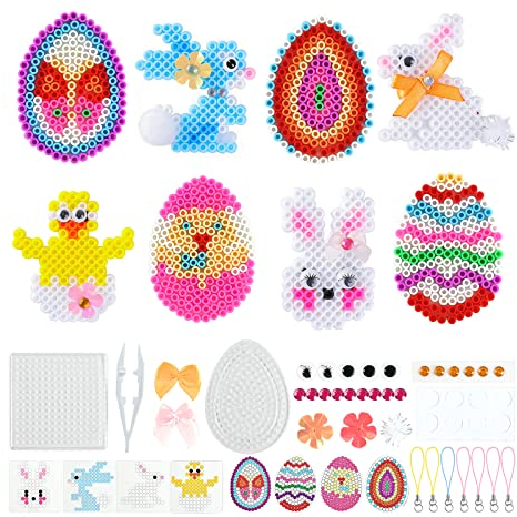 Bügelperlen Platten Set, Bügelperlen Ostern, Bügelperlen Platten Ostern, Bügelperlen Vorlagen, Ostern Bügelperlen Stiftplatten Set, Geeignet für Ostern Geschenk