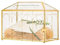 NCYP 32x15x23 cm Goldene Glas Kartenbox Hochzeit mit Schlitz und Schloss, Vintage Geometrisches Geldbox, Handgefertigter Dekor für Hochzeiten Partys (Nur Glasbox und Schloss)