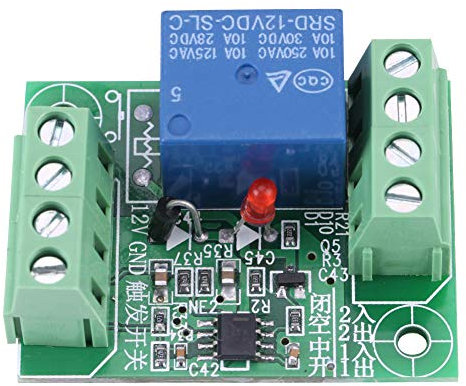 DEWIN Relé 12V, Módulo de Control de Relé de Interruptor de Disparo de Circuito Biestable de Canal único DC 12V