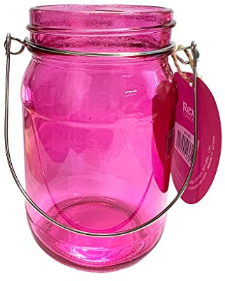 Pink Jam Jar Tealight Holder
