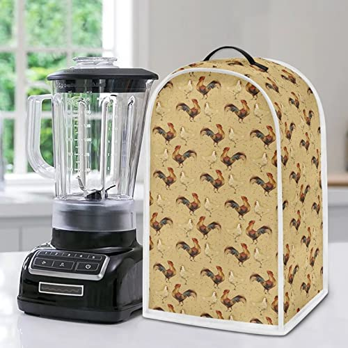 Poceacles Chicken Hens Pattern Blender Dust Cover, Fingerprint Protection Cover for Stand Mixer or Coffee Machine Kitchen Food Processor Cover