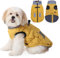 Savlot Warme Hundemantel Winter, Wasserdicht Hundemantel mit Reißverschluss Wintermantel für Kleine Mittle Grosse Hunde Hundejacke mit Tasche Hundekleidung mit Geschirr Reflektierend Gelb XS
