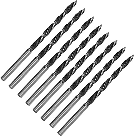 NITVIA 8Pcs Bohrer Holz Trennscheiben for Holzbearbeitung Spirale Bohrer High Carbon Stahl Schleifen Kopf Wurzel Carving Cutter 3mm