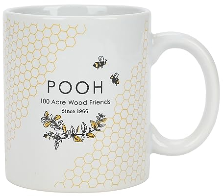 Winnie The Pooh 100 Acre Wood Friends - Tazza in ceramica bianca, 470 ml