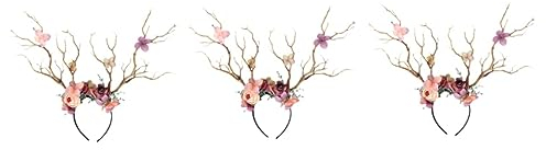Beavorty 3 Stücke Realistische Elch Haarband Weihnachten Headwear Party Zubehör Für Frauen Weihnachten Haar Hoop