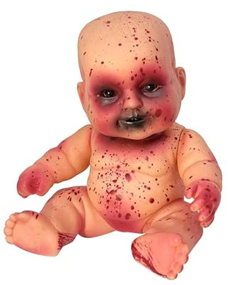F Fityle Halloween-Gruselpuppen, gruselige hängende Zombie-Puppe, Terroristen-Spielzeug, Halloween-Schreckenspuppe für Karneval, Maskerade, Feiertage, Junge