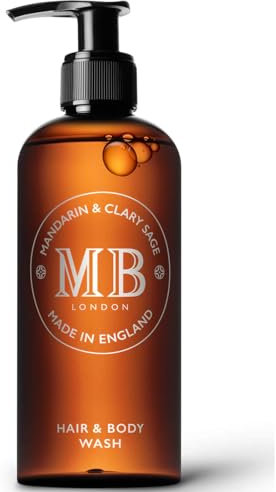 MB London Mandarin & Clary Sage Hand & Body Wash, 300 ml