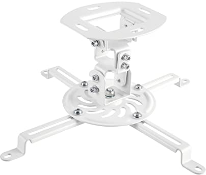 Hama Beamer Deckenhalterung, 360° schwenkbar, neigbar (Beamer Halterung für Decken und Schrägen, universal für Beamer, Projektoren bis 13,5kg, ideal fürs Heimkino Setup, inkl. Montagematerial) weiß