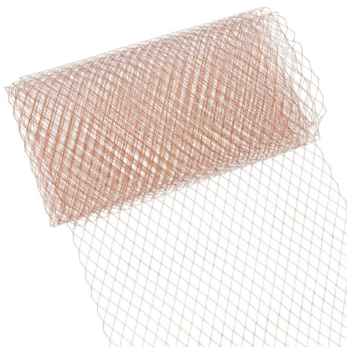 BENECREAT 3 m/3.28 Yards Schleier-Netzstoff, 25cm Breites Netznetz Für Vogelkäfige, Brautschleier Hochzeitshut Schleier Millinery-Netz Für Hochzeitsdekoration, Nähen, Hutdekoration, Kamel