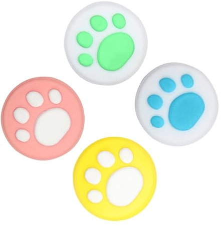 Veemoon 1 Juego Sombrero Rocker de Gato Tapas de Palo de Pulgar empuñaduras de Pulgar Switch Accesorios Cubierta de Joystick para Switch Tapas de empuñadura de Joystick Pata de Gato