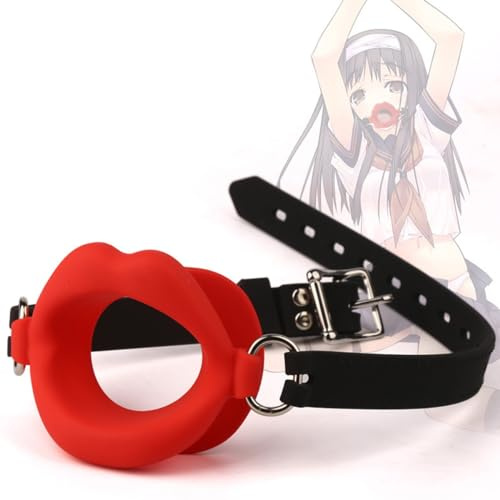Seckoe Silikon Mundknebel Penis Gag Bdsms Spielzeug Extrem Sklavin, Verstellbarer Knebel Brustwarzen Sex Fesseln & Bondage Erotisch Sexspielzeug für Paare Sex Spiele