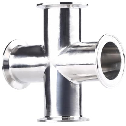 AYYSSM Tuyau 3/4 1 2 3 4 OD 19mm-108mm en Acier Inoxydable SS304, raccord sanitaire croisé à 4 Voies, Tri Pince OD 50.5-119mm for Brassage à Domicile (Size : 51mm x Ferrule 64)