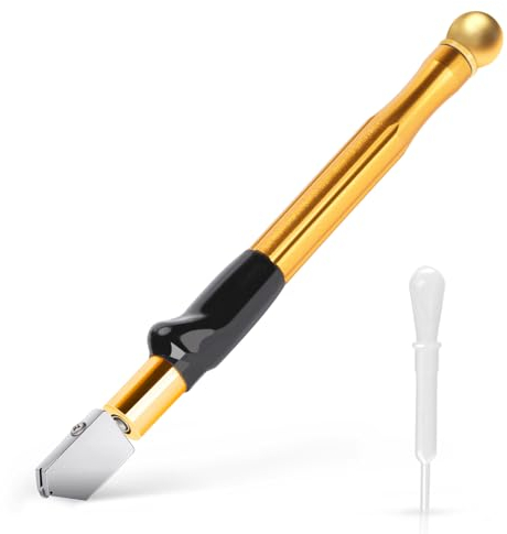 drado Professionnel Coupe Verre 2-19 mm Self-oiling cutter, Style Crayon outil coupe-verre à pointe en carbure pour miroir en verre épais et mosaïque