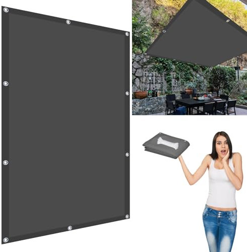 Toldos Exterior Terraza Impermeable 2 x 4 m Toldo Lateral Impermeable Prueba de Viento Resistente a Desgarro para Patio Pérgola Exterior, Antracita