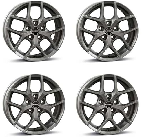 4x Borbet Felgen Y 7.5x17 ET47 5x100 titan matt kompatibel mit Toyota GR 86 GT 86 Prius Yaris