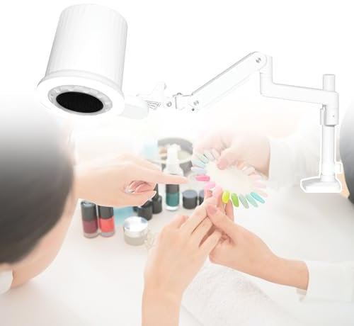 Table Nail Dust Collector, For Removing Nail Polish Powder, With Universal Table Mount,Support 5 Kinds Of Lights