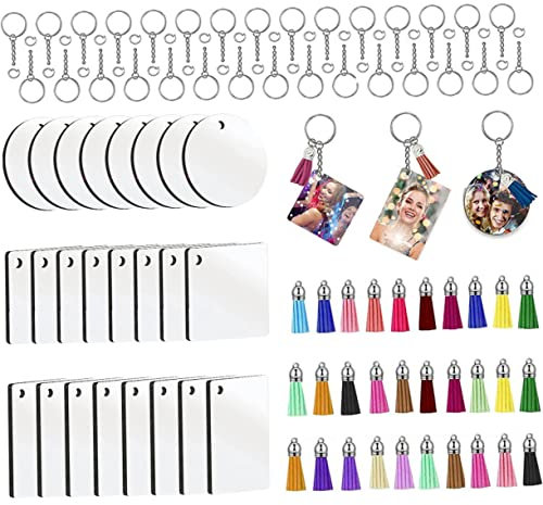 TOGEVAL Ensemble De 30 Porte-clés Décoratifs À Sublimation Avec Pompons