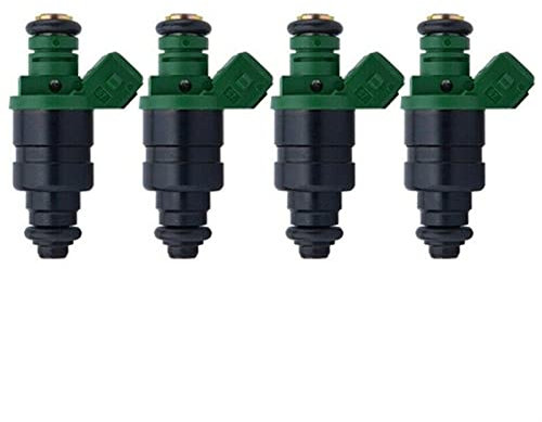 JAFYLO 4 STÜCKE Kraftstoffeinspritzdüse, for VW, for Golf, Mk3 Mk4, for Audi, A3, for Seat, for Skoda, 1,6 L-2,0 L 037906031AA 037 906 031AA A2C59511911 Einspritzdüsen für Autos